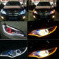 Pair 60CM White/Amber Car LED DRL Daytime Running Light Flexible Tube Strip UK