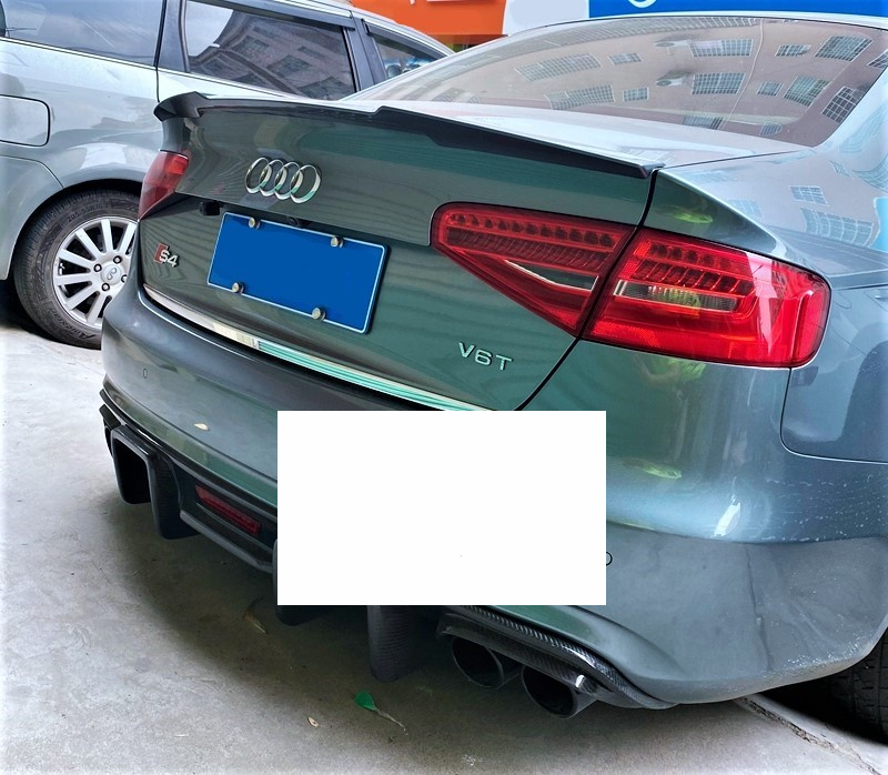 Audi RS4 Look A4 S4 RS4 B8 Carbon Fibre M4 Style Boot Lip Spoiler 2012 to 2016