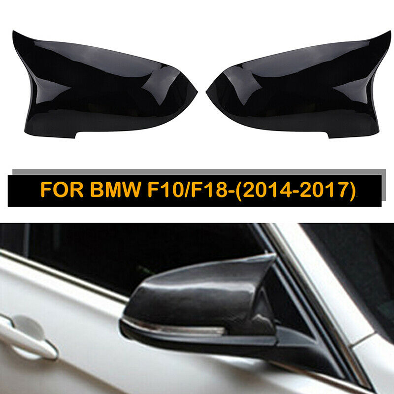 Gloss Black Rearview Side Mirror Cover Fits for BMW 5 6 7 Series F10 F07 F06 F01