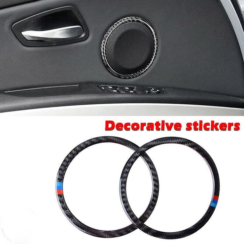 Carbon Fiber Inner Car Door Speaker Trim Cover For BMW 3 Series E90 2008-2012 UK
