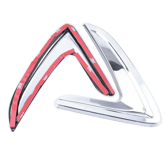 Chrome Silver Air Vent Side Marker Fender Covers Decor Trim For Universal Car