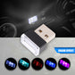 Mini USB LED White Color Wireless Lamp Car Atmosphere Light Colorful Accessory