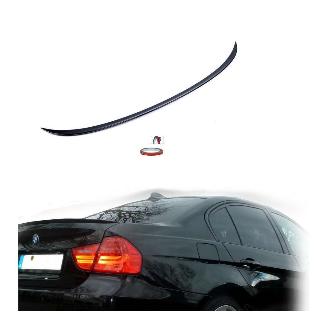 BMW 3 series E90 4dr gloss black saloon M3 style look rear boot Lip spoiler ABS