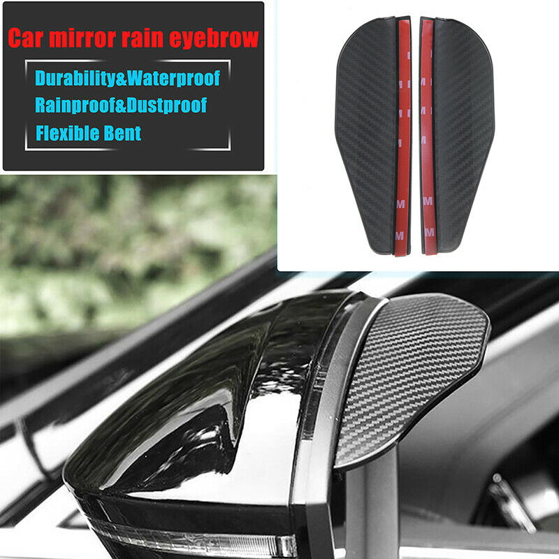 2X Rear View Side Wing Mirror Rain Board Eyebrow Guard Sun Visor Car Accessories