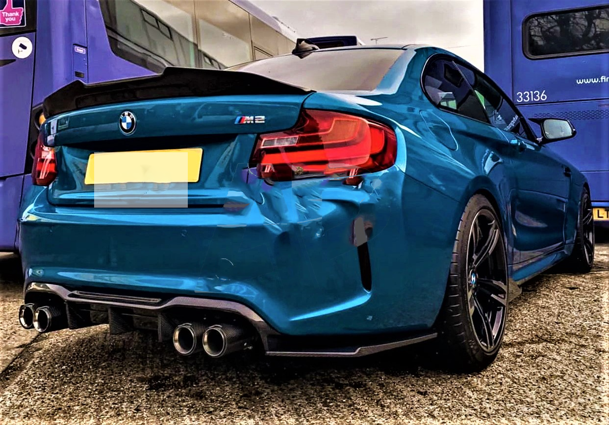 BMW M Sport 2 Series M2 F22 F87 Gloss Black High Kick PSM Ducktail Spoiler