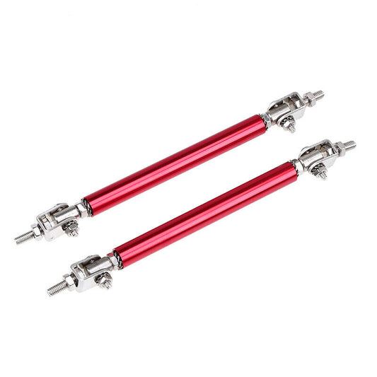 10CM Red Adjustable Front/Rear Bumper Support Tie Rod Bar Splitter Lip Strut
