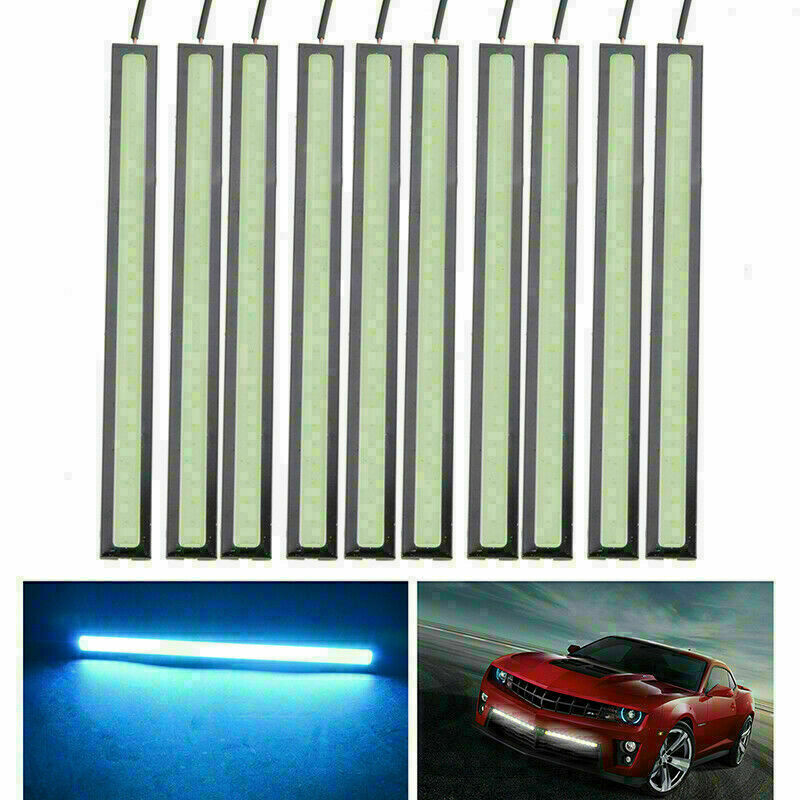 UK LED Strip Car DRL Running Daytime Light COB Driving Fog Lights Waterproof ea