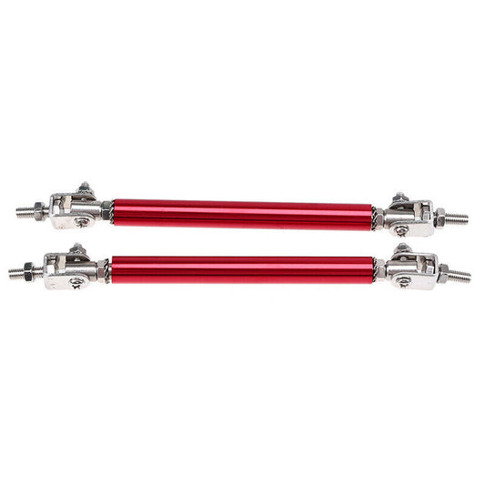 10CM Red Adjustable Front/Rear Bumper Support Tie Rod Bar Splitter Lip Strut