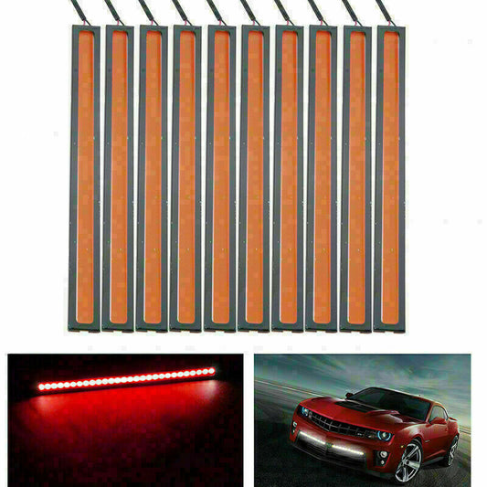 UK LED Strip Car DRL Running Daytime Light COB Driving Fog Lights Waterproof ea