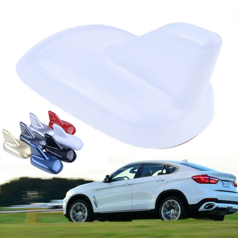 White Color Universal Car Auto Shark Fin Roof Antenna FM/AM Decorative Aerial AE