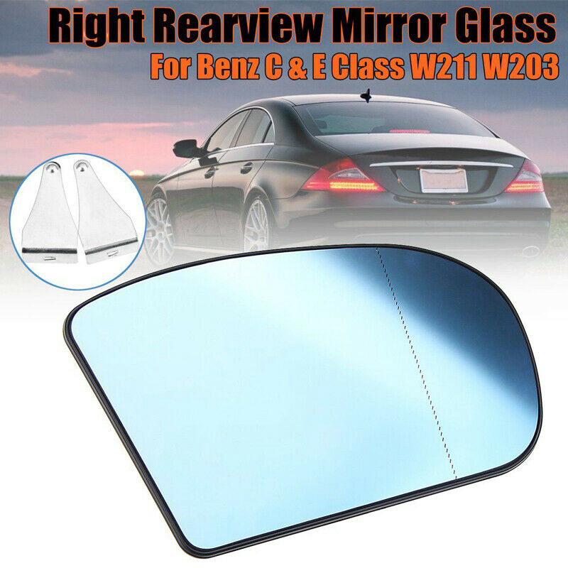 Right Driver Side Wing Heated Mirror Glass For Mercedes C-Class W203 2000-2007