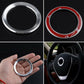 Silver Car Steering Wheel Center Ring Cover Interior Accessories Decor For BMW H