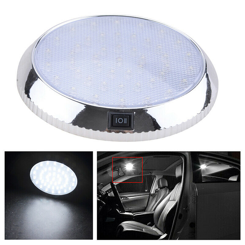 46 LED Car Inside Lights Ceiling Van Boat Caravan Roof Light 12V Chrome Color