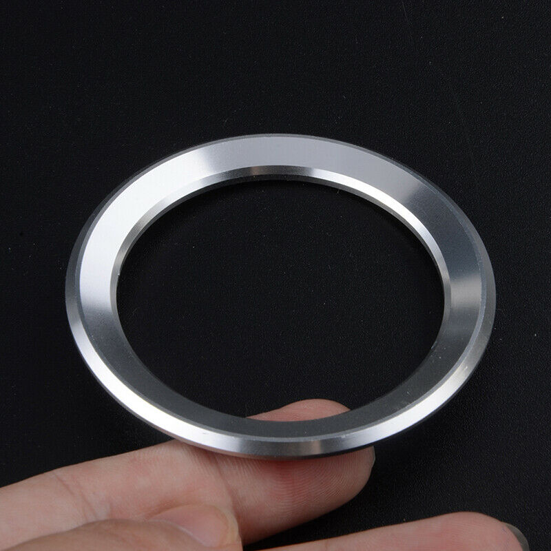 Silver Car Steering Wheel Center Ring Cover Interior Accessories Decor For BMW H