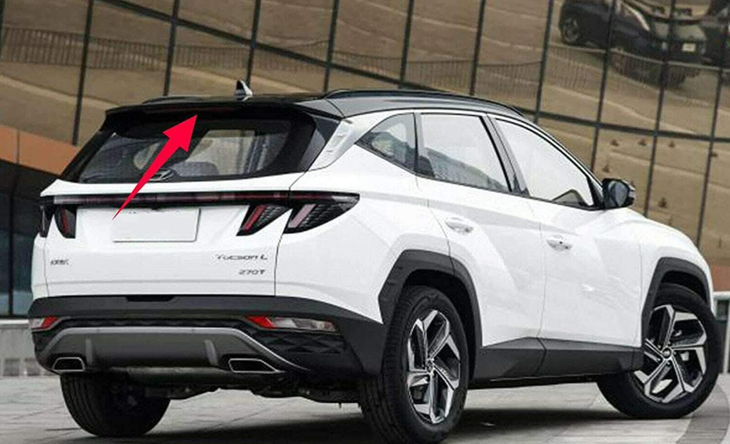 HYUNDAI TUCSON REAR TAILGATE TRUNK ROOF SPOILER WING 2016-2021 GLOSS BLACK