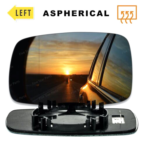 Left side wide angle heated wing mirror glass for VW Transporter T6 2015-22