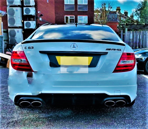 Mercedes C Class Coupe ‘C63 AMG Style’ W204 Gloss Black Lip Spoiler 2011-2015