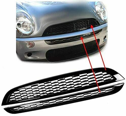 MINI R50 R52 R53 ONE COOPER SOOPER S GLOSS BLACK FRONT GRILLES BUMPER BONNET UK