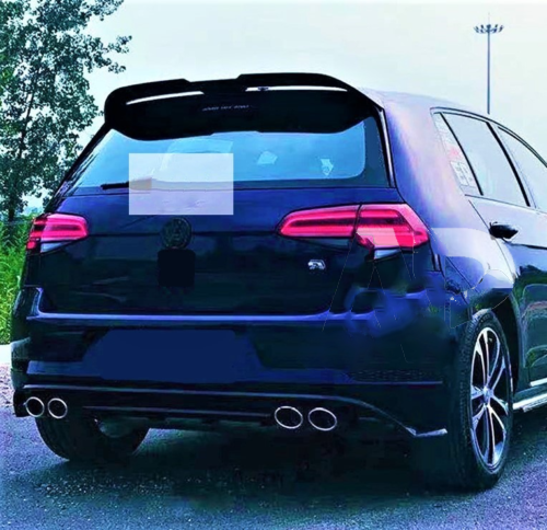 VW Golf TSI TDI R GTI GTD Style Gloss Black Boot Spoiler MK7-MK7.5