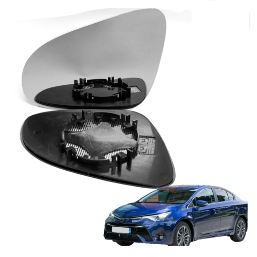 Left Passenger side mirror glass for Toyota Avensis 2015-2019 wide angle heated