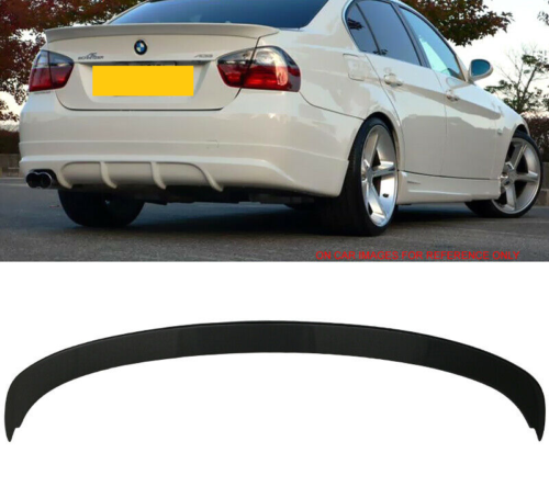 BMW 3 SERIES E90 4dr SALOON GLOSS BLACK AC REAR BOOT TRUNK LIP SPOILER ABS ACS
