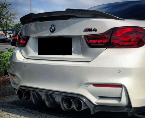 BMW 4 SERIES F82 M4 COUPE REAR BOOT SPOILER V STYLE LIP CARBON LOOK 100% FIT