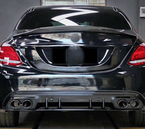 MERCEDES C CLASS W205 SALOON ESTATE AMG C43 STYLE REAR DIFFUSER FACELIFT 2019+