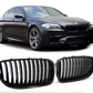 BMW F10 F11 & M5 GLOSS BLACK M PERFORMANCE LOOK FRONT KIDNEY GRILLES GRILLS UK