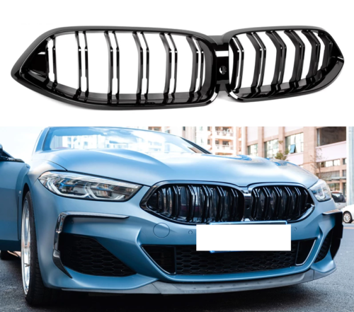 BMW 8 series G14 G15 G16 gloss black front kidney grilles double twin spoke 19-
