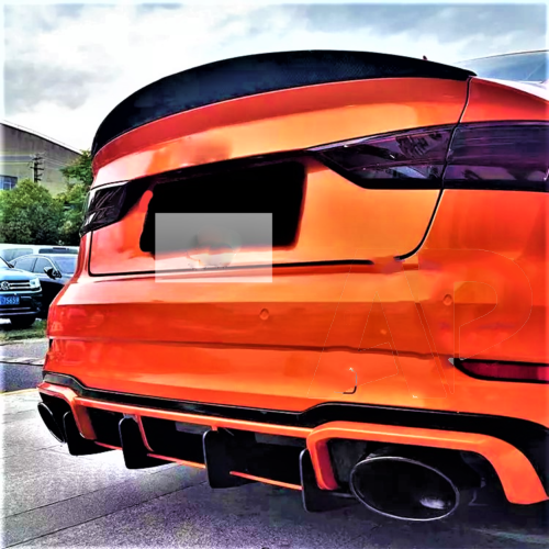 Audi RS3 8V Saloon Rear Blade Style Diffuser 2017-2020 Spoiler Body Kit A3 S3
