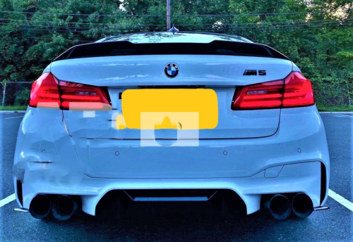 BMW M Sport 5 Series M5 G30 F90 Carbon Fibre High Kick PSM Ducktail Spoiler Kit