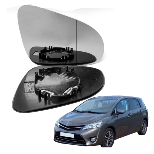 Left Passenger side wing mirror glass for Toyota Verso 2013-18 wide angle heated