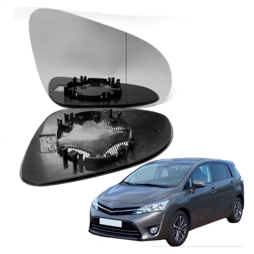 Left Passenger side wing mirror glass for Toyota Aygo 2014-21 wide angle heated