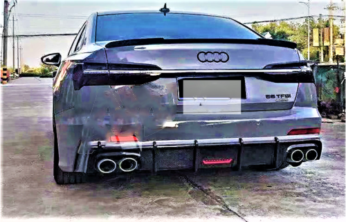 Audi RS6 Look A6 S6 RS6 C8 Saloon Carbon Fibre M4 Style Boot Lip Spoiler 2018+
