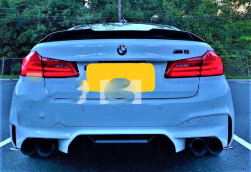 BMW M Sport 5 Series M5 G30 F90 Gloss Black High Kick PSM Ducktail Spoiler