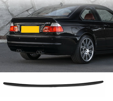 BMW E46 2dr coupe gloss black m3 style rear boot trunk lip spoiler OE quality