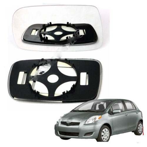 Left passenger side wing mirror glass for Toyota Yaris 1999-2005