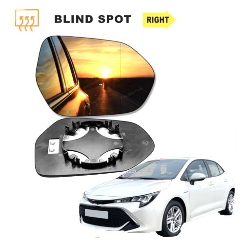 For Toyota Corolla Right Driver side mirror glass 2019-2022 wide angle heated