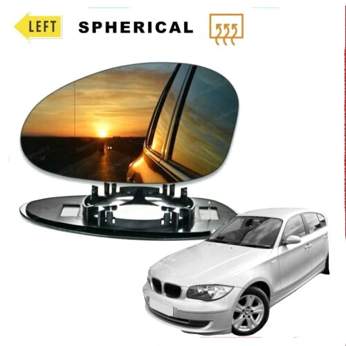 Left side Wide Angle wing mirror glass for BMW 1 series E87 04-09 Heat Passenger