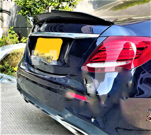 Mercedes E Class W213 Gloss Black High Kick PSM Ducktail Spoiler 2016-20