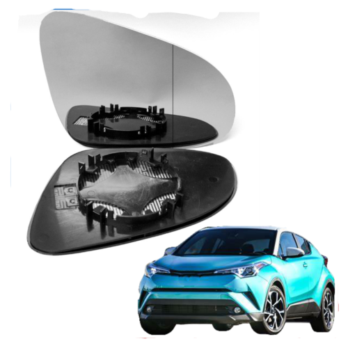 Left Passenger side wing mirror glass for Toyota C-HR 2016-22 wide angle heated