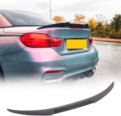 BMW F33 F83 convertible M4 look V style rear boot lip spoiler wing carbon fibre
