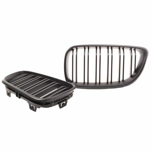 BMW F22 F23 MATTE BLACK FRONT KIDNEY GRILLES GRILLS DOUBLE TWIN SPOKE UK