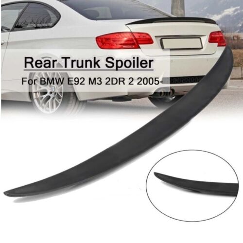 BMW E92 2DR COUPE MATTE BLACK M PERFORMANCE STYLE REAR BOOT LIP SPOILER WING UK