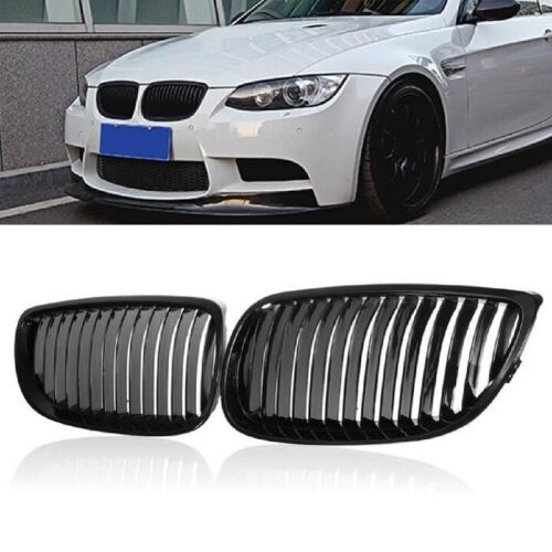 BMW E92 E93 06-10 & M3 GLOSS BLACK M PERFORMANCE FRONT GRILLES GRILLE GRILL UK