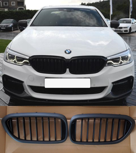 BMW G30 G31 M performance matte black front kidney grilles grile grills UK.