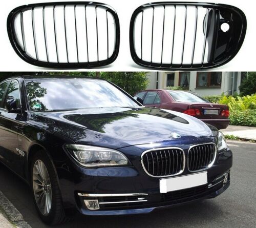 BMW F01 F02 LCI gloss black front kidney grille grilles 12-15 camera hole UK