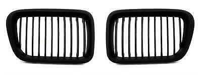 BMW E36 97-00 FACELIFT MATTE BLACK PERFORMANCE FRONT KIDNEY GRILLES GRILLS UK