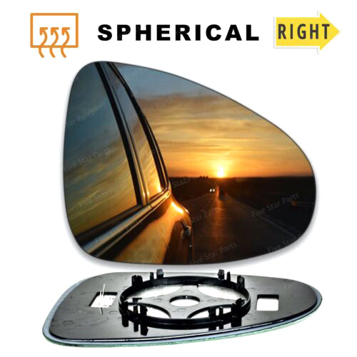 Right Driver side Wing mirror glass for VW Touareg 2010-2017 Heated