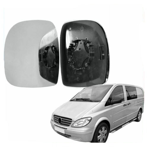 Left Passenger side Wing mirror glass for Mercedes Vito 2003-09